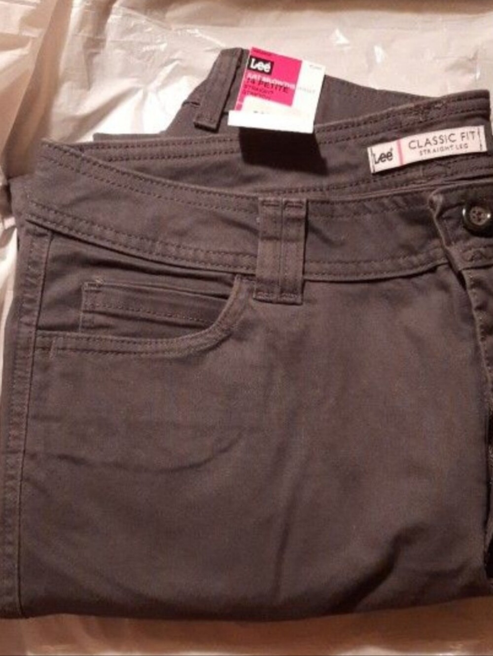 NEW GRAY STRETCH JEANS PANTS Petite Fits size 14 and 12 $48 Retail w/tax